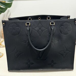 Louis Vuitton Black Embossed Tote